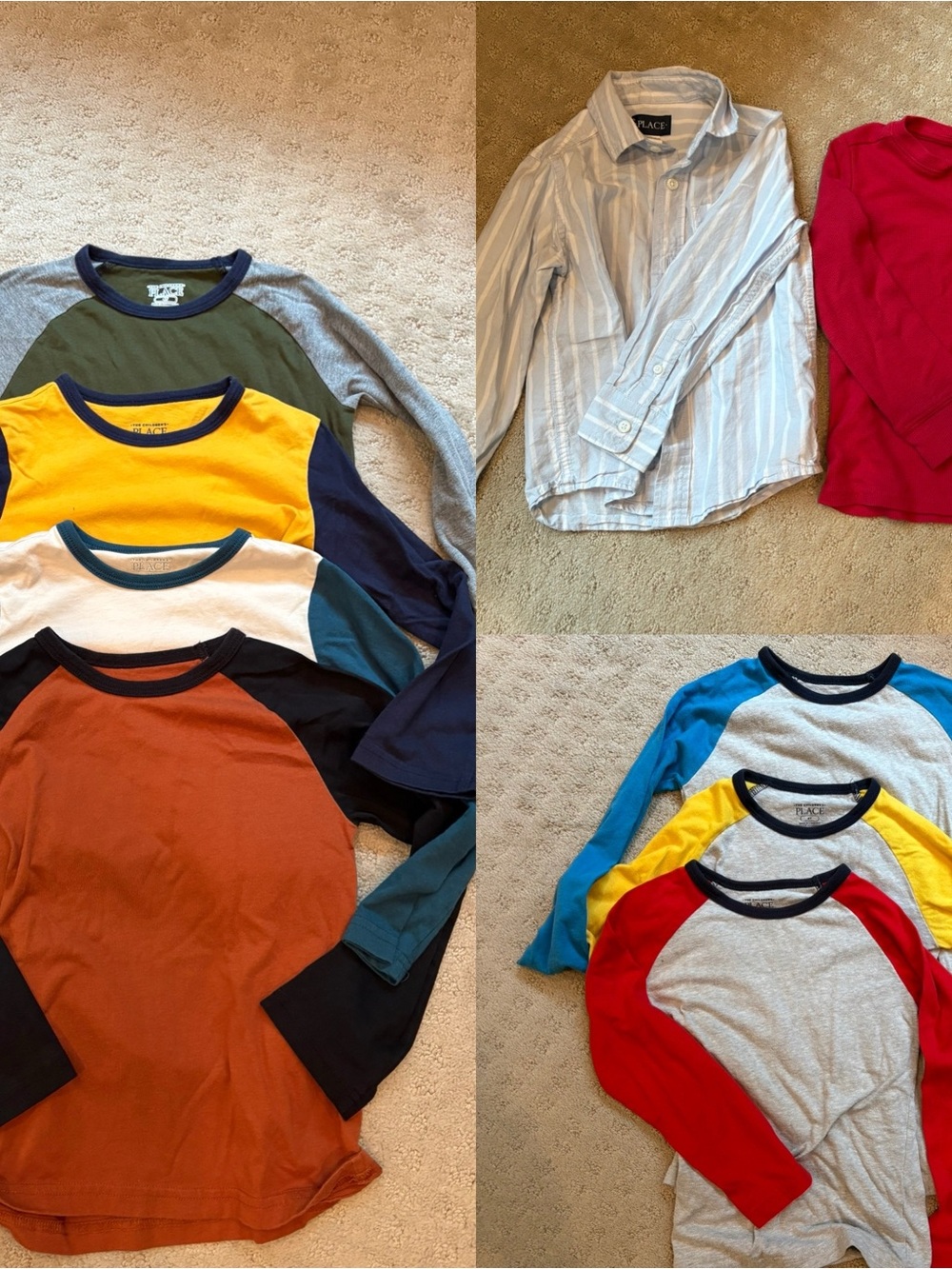 Children's Long-Sleeve Raglan Shirt - Assorted Colors